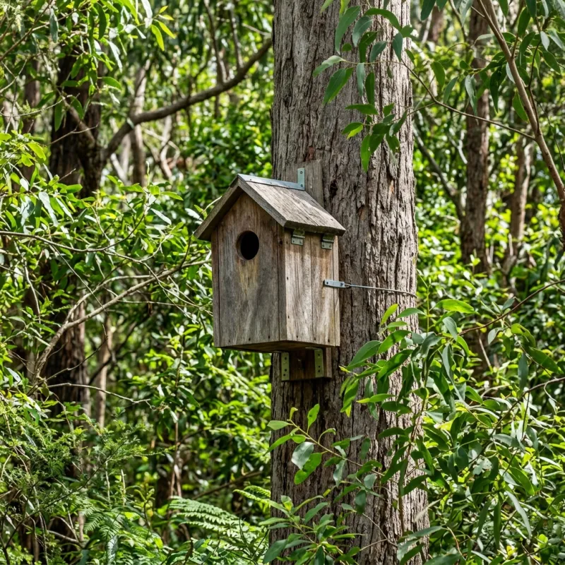 Animal nesting box installed as a humane alternative to a Elsternwick roof cavity
