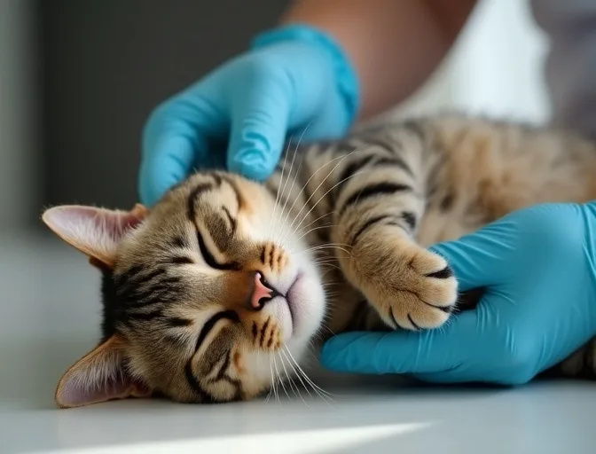 Specialist carefully handling a deceased cat with dignity in Elsternwick